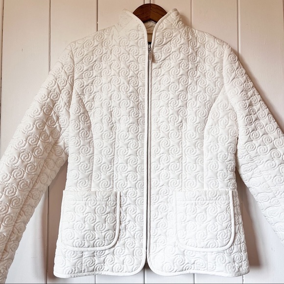 giacca White quilted Jacket. Size Medium. - Picture 1 of 8